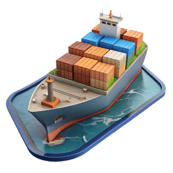 impressive traditional Drone Shot of Cargo Ship at Sea Cutout authentic png