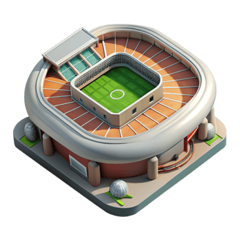elegant vintage Drone View of Stadium During Game Isolated high quality png