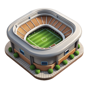 magnificent classic Drone View of Stadium During Game Isolated 4K png