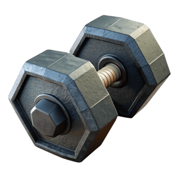 elegant rustic Dumbbell Hexagonal Rubber Black Transparent Cutout high resolution png