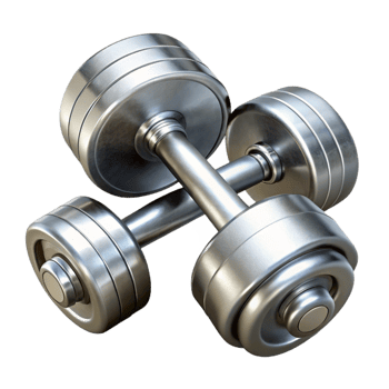 extraordinary contemporary Dumbbells Chrome Finish Isolated with Transparent Background genuine png
