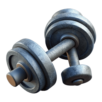 impressive contemporary Dumbbells Top View Isolated high quality png