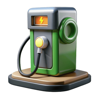 wonderful traditional Electric Car Charging Station Side View Isolated professional png
