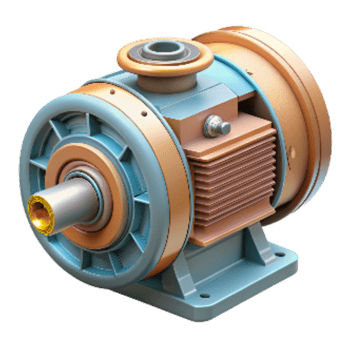 beautiful artistic Electric Motor Cutaway View Isolated detailed png