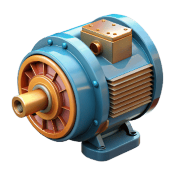 beautiful traditional Electric Motor Cutaway View Isolated premium png