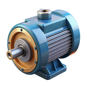 elegant abstract Electric Motor Front View Isolated authentic png