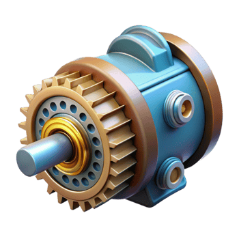 beautiful abstract Electric Motor Gears Rotating Transparent Background professional png