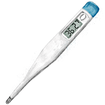Thermometer Watercolor Illustration png