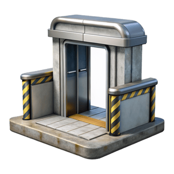 magnificent vintage Empty Subway Entrance Turnstile Isolated Cutout high resolution png