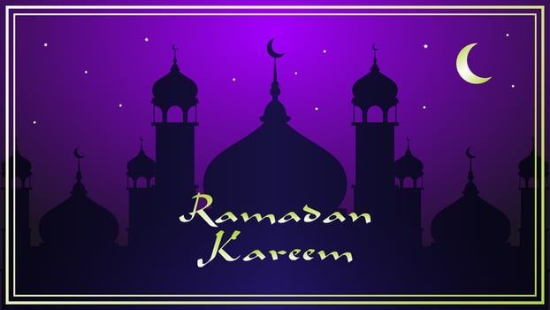 Ramadan Kareem design concept with blue dark luxury color. ramadan kareem design illustration vector