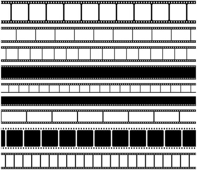 Set of different films. vector