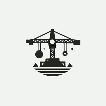Lift Masters Crane Logo Design vector