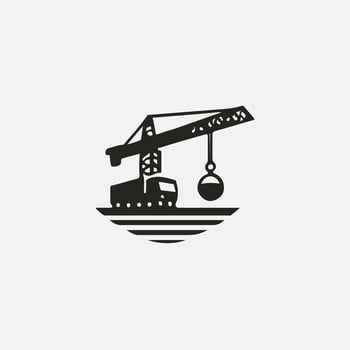 Sky Crane Logo Design vector