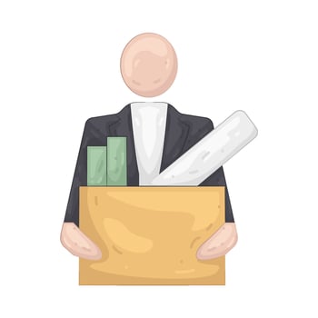 Illustration of Employee layoffs vector