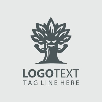 Willow bloom Mascot tree design vector