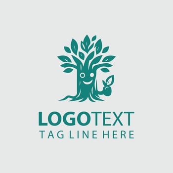 Cedar flare Mascot tree design vector
