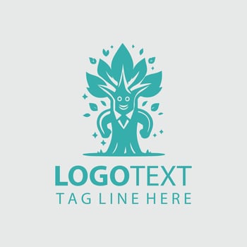 Oak Overlord Mascot tree design vector