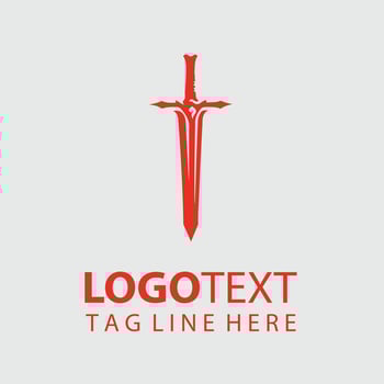 Blade of Valor Sword Warrior Logo vector