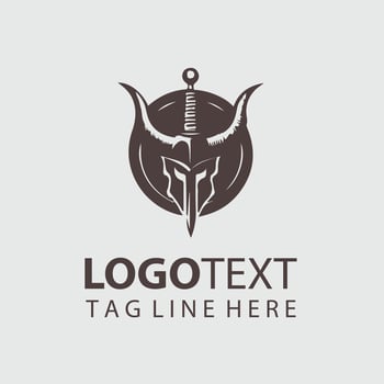 Eternal Fang sword logo design vector