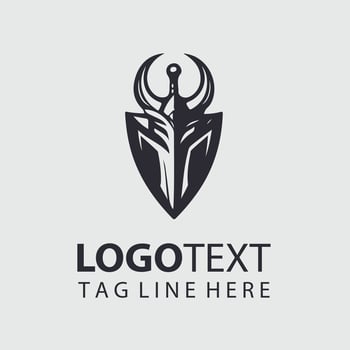 Viperfang Saber sword logo design vector