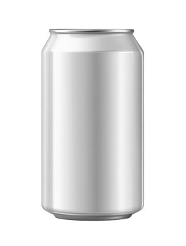 Blank aluminum can ready for custom design and branding png