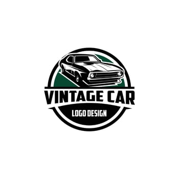 Mustang car logo - illustration, emblem design on white background vector