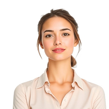 beautiful young woman with a serious expression on her face png