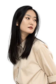 Attractive Asian Model with a Gorgeous Smile and a Natural Beauty in a Stylish and Sleek Fashion Look png