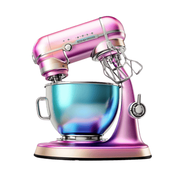 pink and purple stand mixer a shiny metallic finish png
