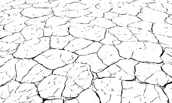 Crack fractures of wall or floor break effect, old texture background. vector