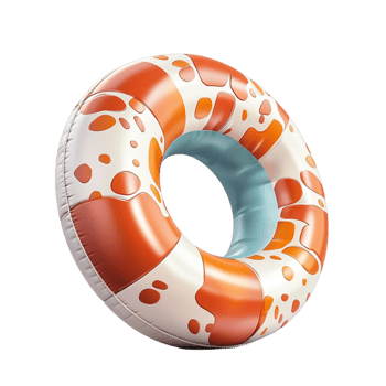 orange and white lifebuoy splashes of water patterns png
