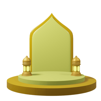 Golden Islamic Stage for Ramadan and Eid Festivities png