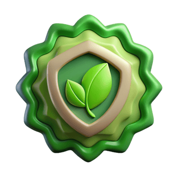 impressive minimalist Environmental Protection Badge Green Cutout high quality png