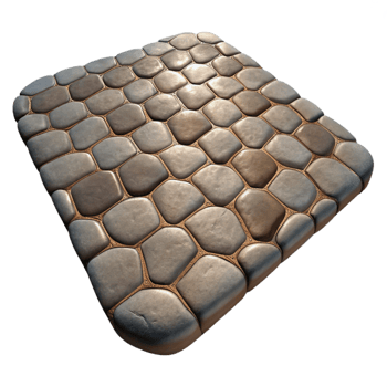 serene creative European Cobblestone Street Isolated Element professional png