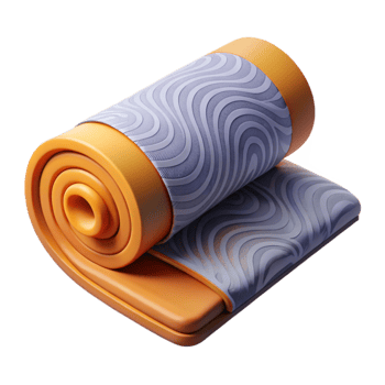serene classic Exercise Mat Rolled Up Isolated Element genuine png