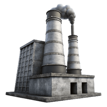 magnificent rustic Factory Smokestack Grey Scale Transparent Background exclusive png