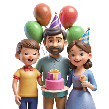 stunning minimalist Family Celebrating Birthday Cutout genuine png