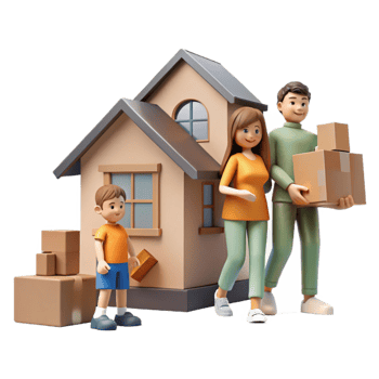 wonderful abstract Family Moving Into New Home Isolated exclusive png