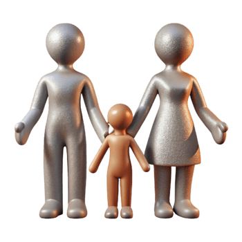 serene traditional Family Silhouette Holding Hands Cutout high resolution png