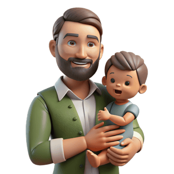 wonderful modern Father Holding Newborn Baby Cutout genuine png