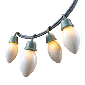 beautiful modern Festive String Lights Blinking White Isolated high quality png