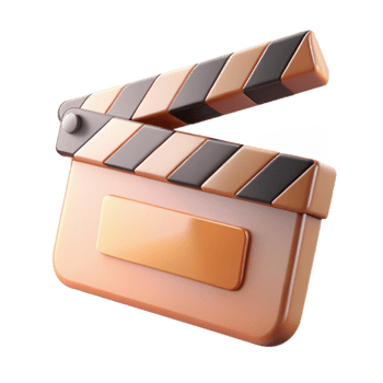 serene classic Film Clapperboard Open Transparent Background detailed png
