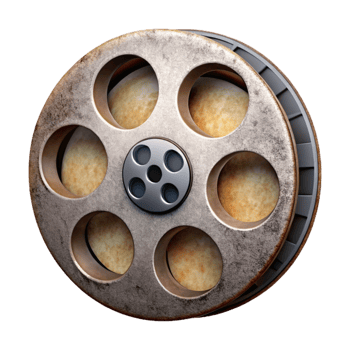 impressive traditional Film Reel Vintage Style Transparent Background genuine png