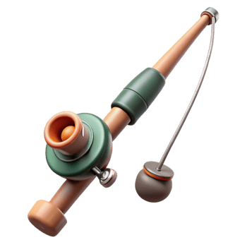 dramatic contemporary Fishing Rod with Reel Isolated genuine png