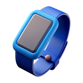 impressive vintage Fitness Tracker Blue Screen with Transparent Background high quality png