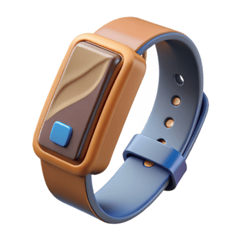 serene minimalist Fitness Tracker Displaying Steps Transparent Background high resolution png