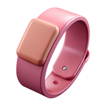 impressive rustic Fitness Tracker Pink Waterproof Isolated authentic png