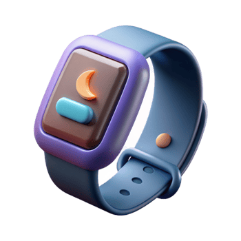 serene contemporary Fitness Tracker with Sleep Data Display Transparent Element professional png