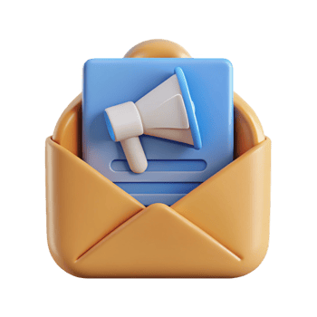 impressive creative Flat Design Email Icon with Marketing Newsletter Cutout exclusive png