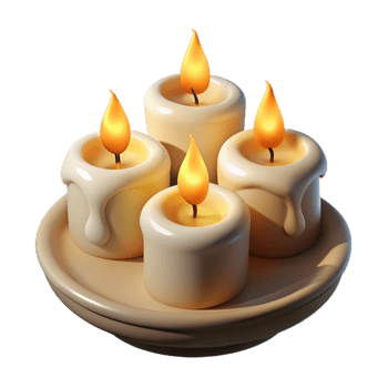 impressive contemporary Floating Candles Symbolizing Hope with Transparent Background Isolated exclusive png